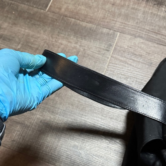 Auth Vintage Gucci Bamboo Leather Black 2 Way - Picture 7 of 16